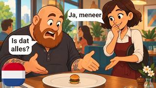 15 Easy Dutch Dialogues | A1–A2 | Time to Eat! screenshot 2
