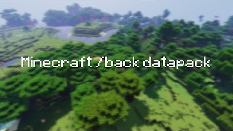 /back datapack 1.16 - Teleport back to where you died