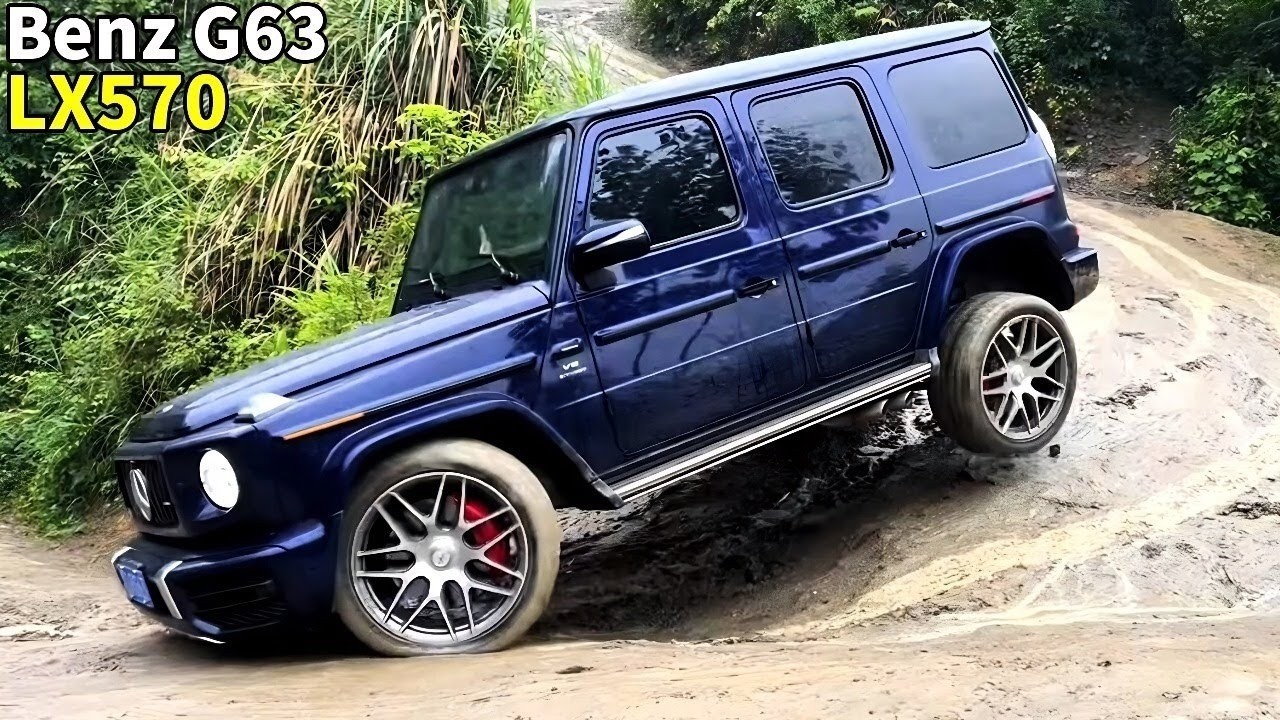 頂級V8 SUV雨天越野挑戰， Benz G63 VS lexus 570，搭載quattro的audiQ7輕鬆登頂！ #越野 #benz #g63 #lx570 #audiQ7 #保時捷