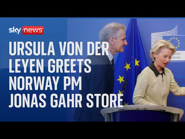 Ursula von der Leyen holds joint news conference with Norway PM