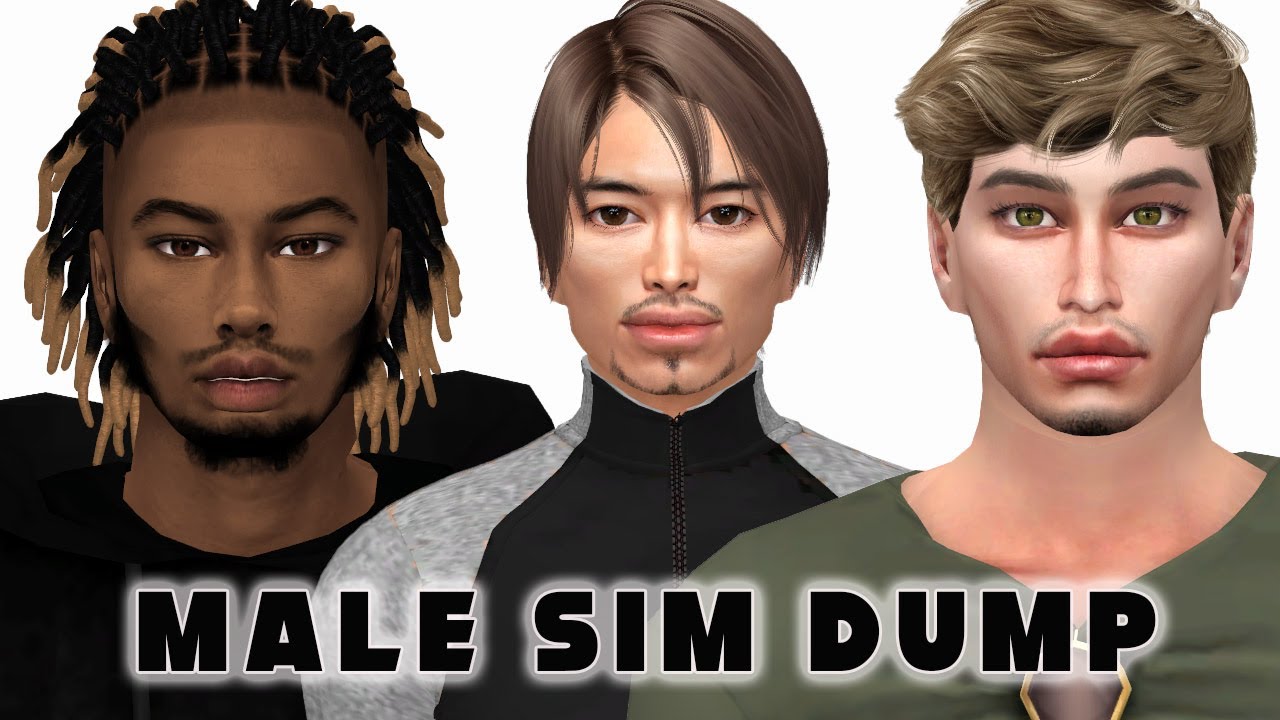 Male Sim Dump #2 - Sims 4 CAS + CC Folder & Sims Download - YouTube