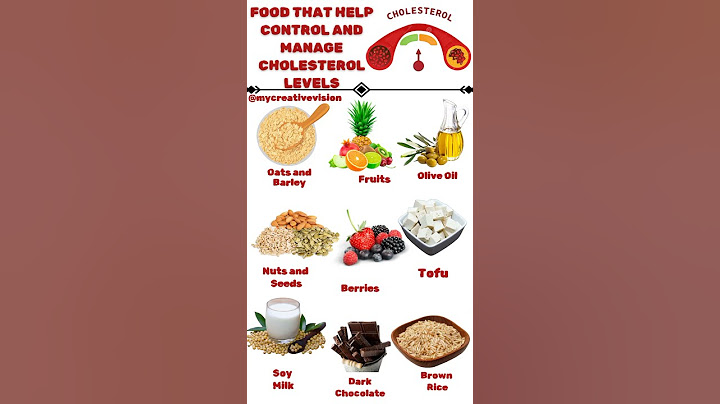 Foods that help to control and manage cholesterol level.