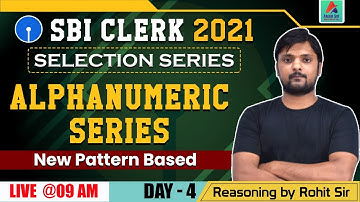 SBI Clerk 2021 Reasoning | Alphanumeric Series Reasoning Tricks | Part 4 | Reasoning By Rohit Sir