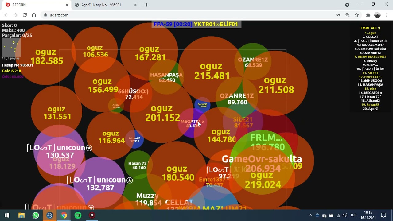 AGARZ GOLD BASMA |  WS FFA + REKOR + WS GSZ + YÜKSEK SKOR ALMA