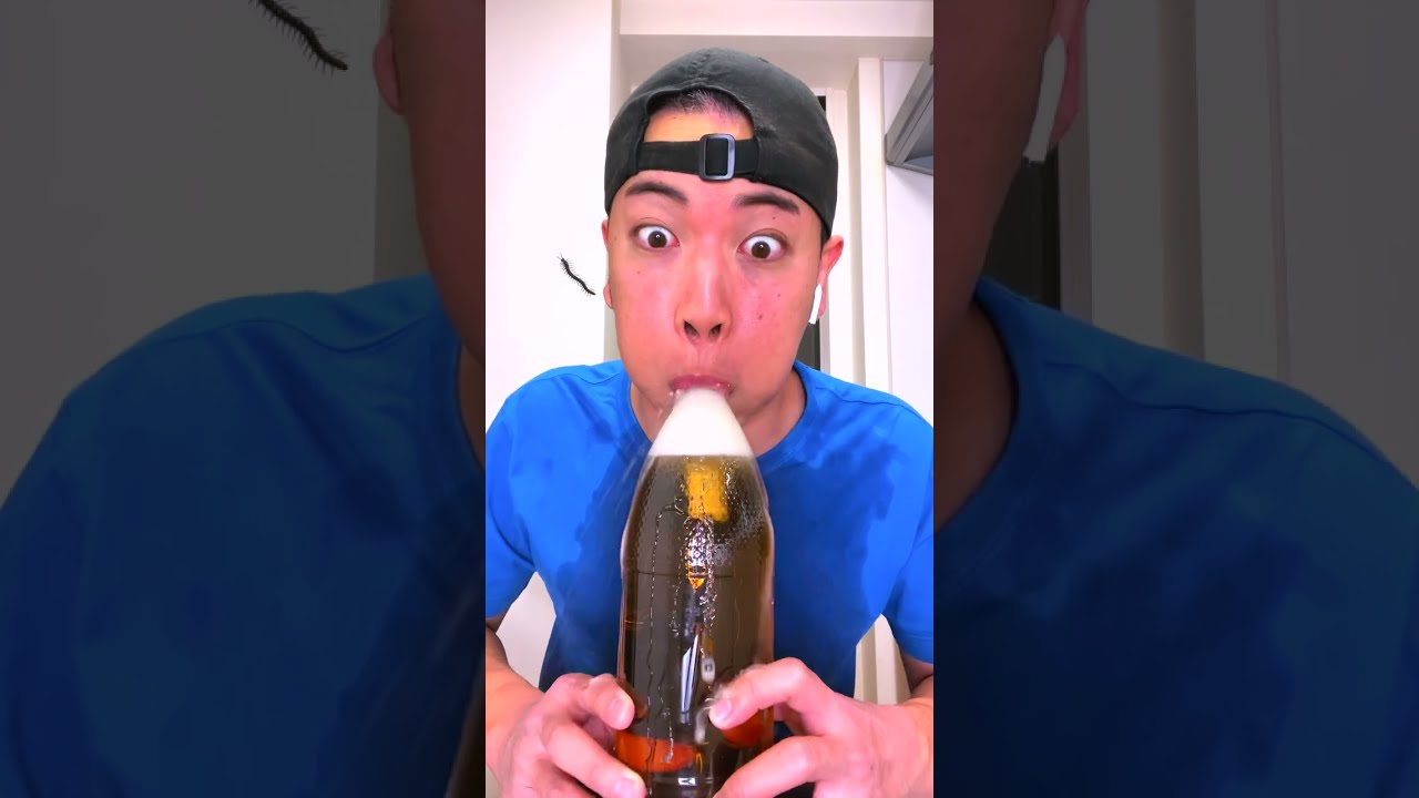 Nonomen funny video😂😂😂 | mentos ginger ale with eyes closed challenge ...