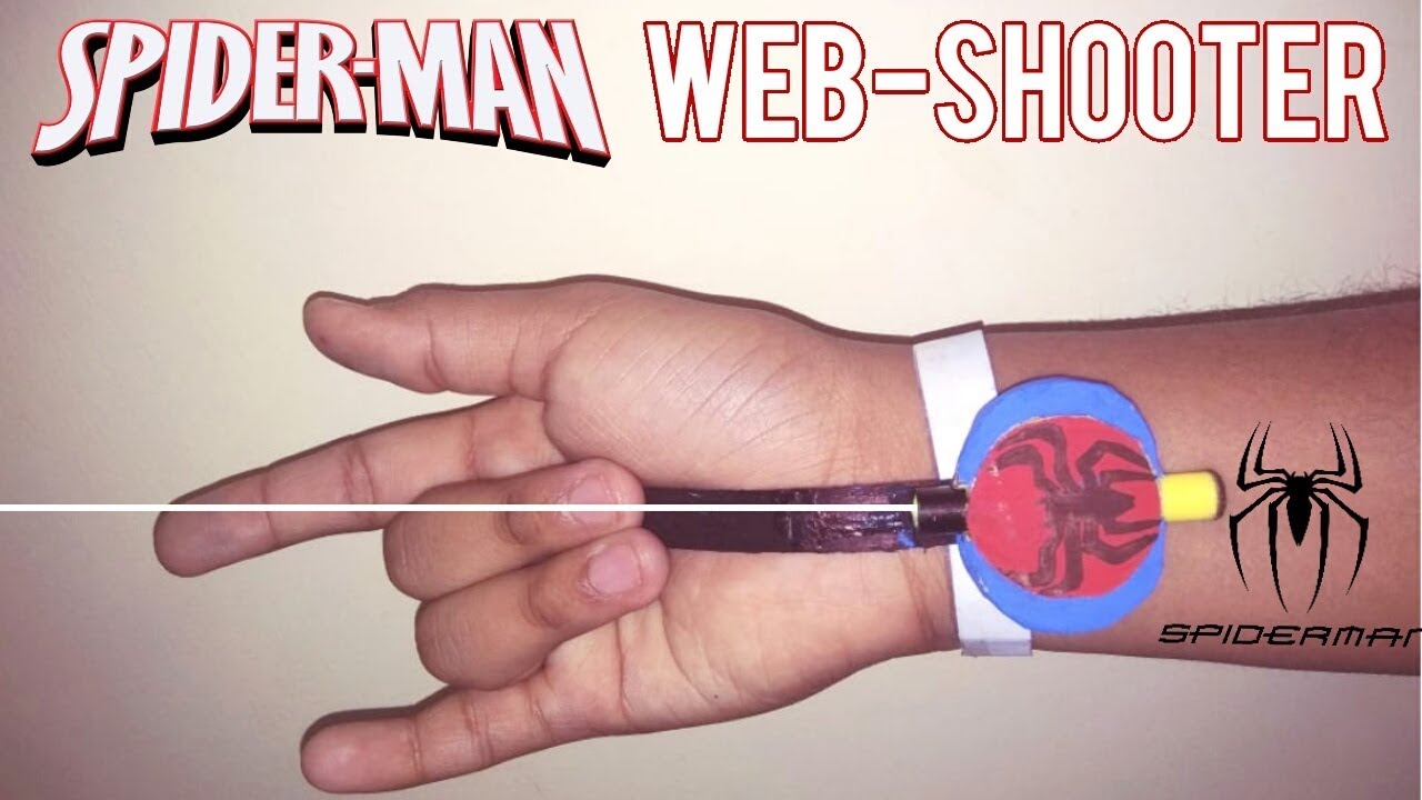 How To Make A SPIDERMAN WEB SHOOTER At Home Easy Tutorial For SPIDERMAN WEB SHOOTER Marvel
