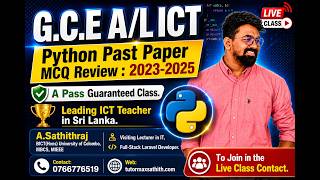 5. Python Past Paper MCQ Review 2023–2025 | Latest A/L ICT Python MCQ Revision
