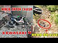 Ninja kawasaki live crash  total loss  man found dead