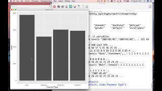 Shows how to run a bar plot and histogram using quickplot in R