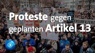 Artikel 13: Anhaltender Protest gegen Uploadfilter und geplante EUUrheberrechtsreform