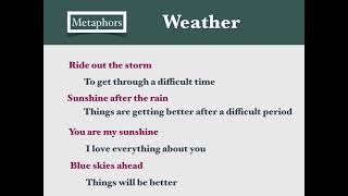 Small Talk (Lesson 10): Making our small talk more interesting with metaphors