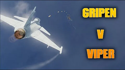 JAS 39 Gripen VS F-16C Viper Gunfight