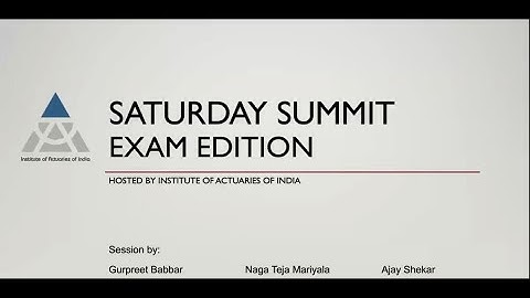 Your Game Plan for Actuarial Exams | Saturday Summit Series