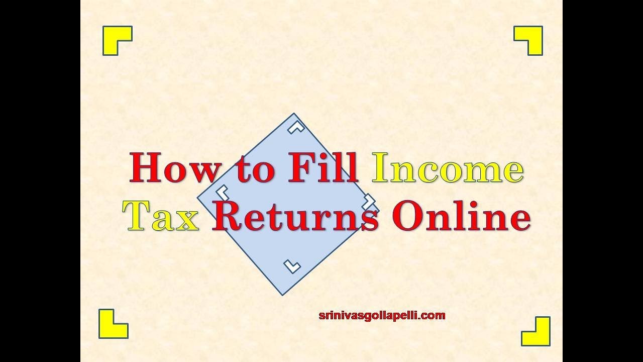 how-to-fill-income-tax-returns-online-youtube
