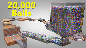 20,000 Colorful Balls Marble Run Loop animation V29