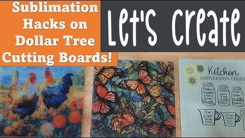 Sublimation on Dollar Tree Glass Cutting Boards! #sublimationtutorial #sublimation  #dollartreehack
