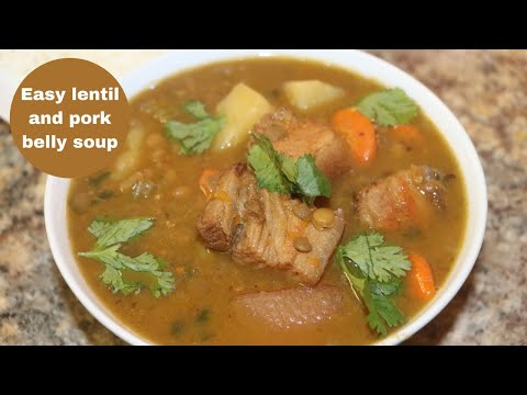 वीडियो: सूअर का मांस के साथ दाल का सूप