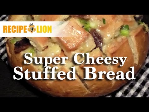 Super Cheesy Stuffed Bread - YouTube