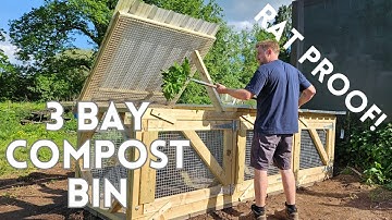 Rat Proof Compost Bin! How to Make A Three Bay Compost Bin