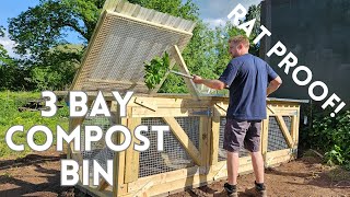 Rat Proof Compost Bin! How to Make A Three Bay Compost Bin