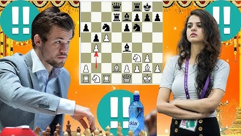 Crazy Magnus Carlsen vs Tania Sachdev chess game 6