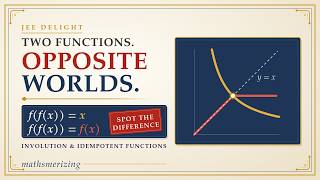 Two Functions. Opposite Worlds. | f(f(x))=x & f(f(x))=f(x) | Involution & Idempotent Functions