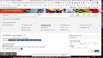 Using a Gale Database to Search
