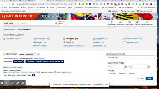 Celebrity Using a Gale Database to Search Profile