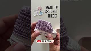 Crochet Baby Shoes With Velcro Straps 💜 @crochetclubstore