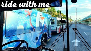Disney World Resort Bus Hopping Between Parks On A Beautiful Afternoon!