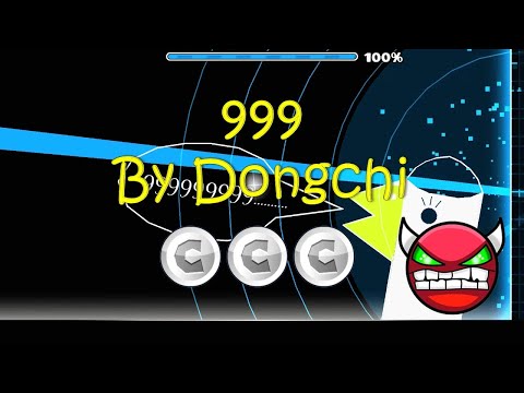 Geometry Dash Hard Demon-999 by dongchi, 3 coins