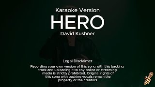 David Kushner - Hero (Karaoke Version)