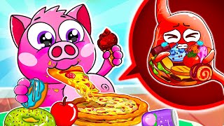 Don't Eat Too Much | Bubbly Tummy Song | Healthy Habits for Kids | Lamba Lamby Kids Songs