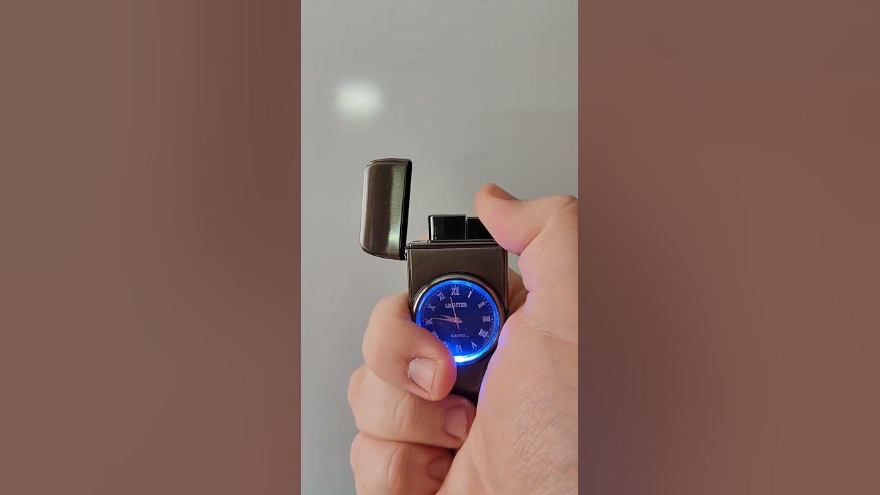 подарочная газовая оникс (4) зажигалка с часами с подстветкой - YouTube