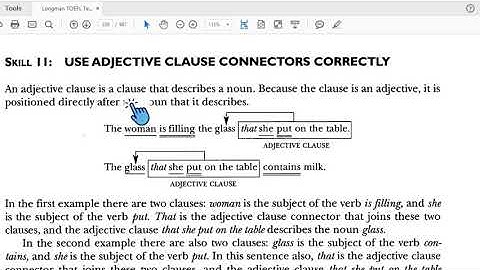 TOEFL Structure Skill 11 Use Adjuctive Clause Connectors