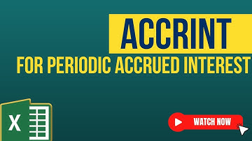 Calculate Accrued Interest Rate in Excel with ACCRINT Function