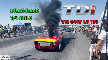 VW GOLF 1.9 TDI drag race 1/4 mile 🚦🚗 - 4K UHD