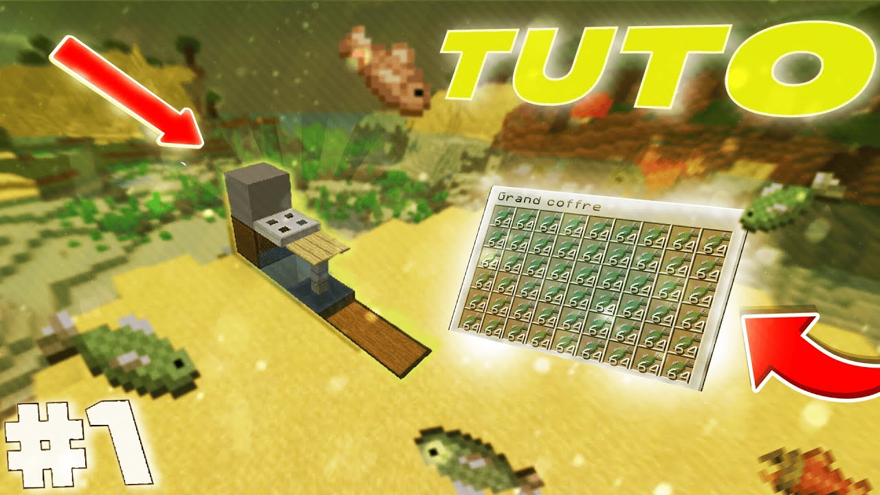 Minecraft : Comment faire une mini farm a pêche !!! (TUTO) - YouTube