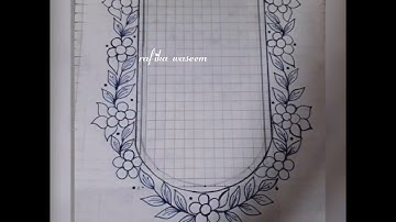 tracing paper neck design/Aari maggam# blouse neck designs..