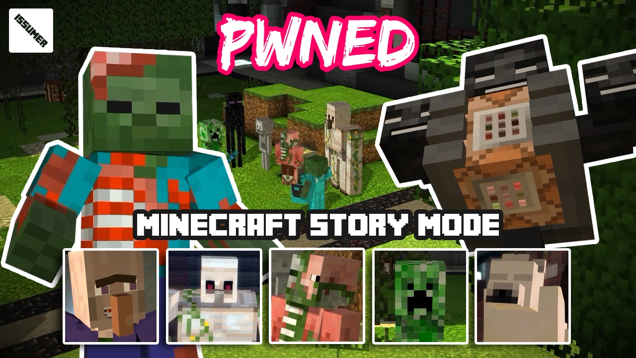 PWNED By Zombie Team! FULL Minecraft Story Mode (Mob Theme 
