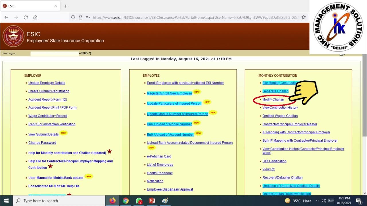 Esic payment receipt download process esic challan receipt print step