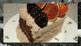 طريقة سهلة لتزيين الكيك الإسفنجي بكريمة غاناش والفواكه/How decorate cake with ganache and fruit