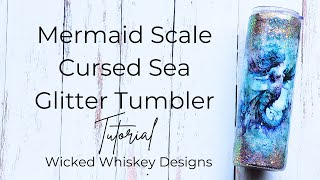 Mermaid Scale Color Shift Glitter Tumbler Tutorial: Create a mermaid scale tumbler with ink and mica