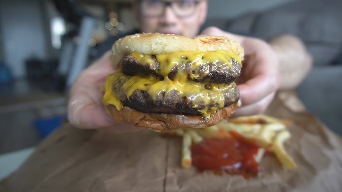 I Tried a 300 gram Microwave Double Cheeseburger - YouTube