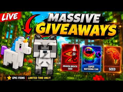 🔴 LIVE Grow A Garden 2 🌱 MASSIVE GIVEAWAYS! 🎁 Free Dragon’s Breath, Unicorns & Dragonflys! 🦄🦝