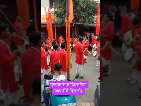 पुण्यात सात दिवसांच्या गणपतींचे विसर्जन. #ganpati #shorts #short #viral #reels #viralshorts #news
