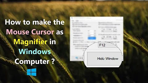 How to make the Mouse Cursor as Magnifier in Windows Computer ?
