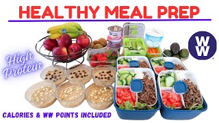 MEAL PREP | PROTEIN PB OVERNIGHT OATS | GROUND BEEF SALADS | WW POINTS, CALORIES & PROTEIN