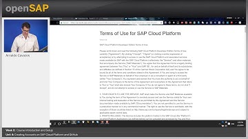 SAP Cloud Platform Git: Week_0_Unit 4: Creating Accounts on SAP Cloud Platform and GitHub