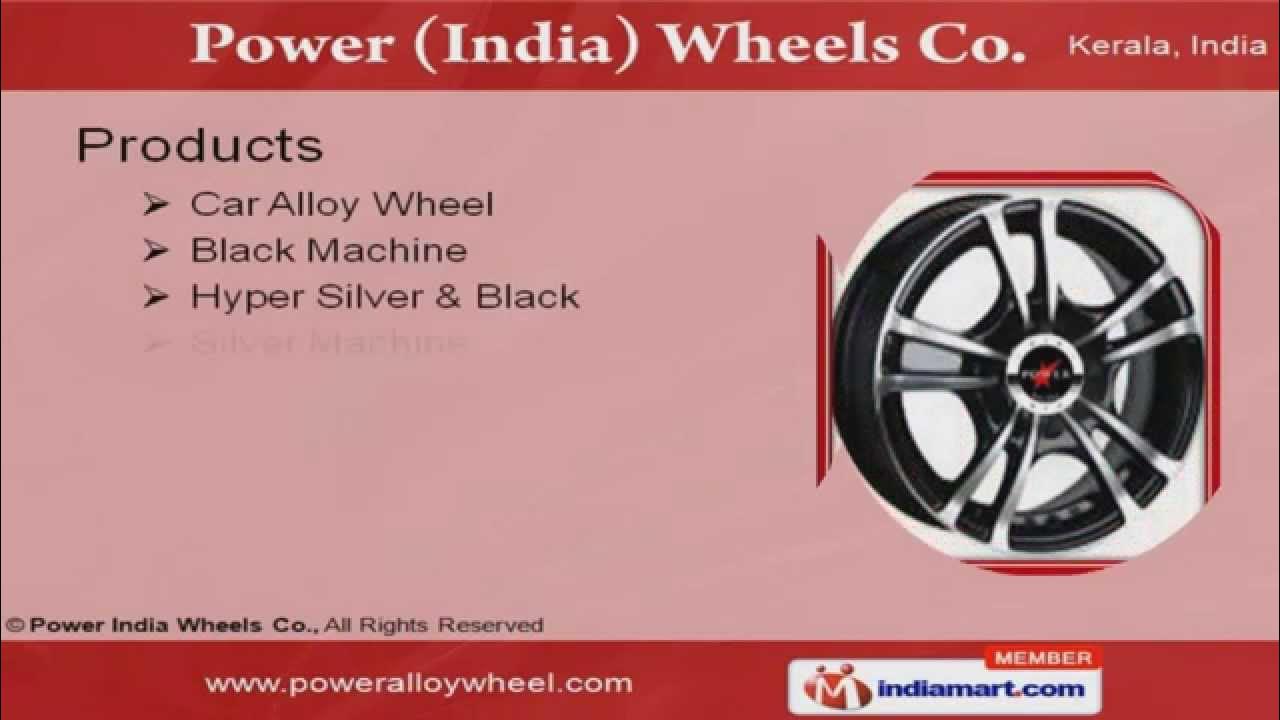 Car Alloy Wheels by Power India Wheels Co., Ernakulam YouTube